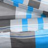 vidaXL Duvet Cover Set Blue and Grey 260x220 cm Cotton