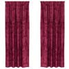 vidaXL Velvet Curtains 2 pcs Wine red 225 x 140 cm Velvet