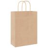 vidaXL Paper Bags 50 pcs with Handles Brown 26x12x35 cm