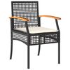 vidaXL Garden Dining Set 7 pcs Grey Poly Rattan