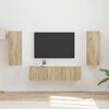 vidaXL TV Cabinet Set Wall-mounted 2 pcs Sonoma Oak Engineered Wood