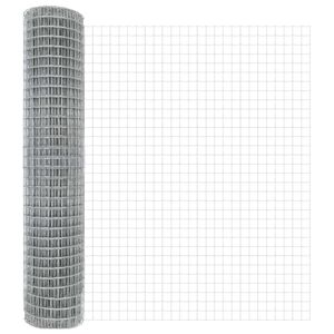 vidaXL Euro Fence Silver 1.5 x 10 m Hot dip galvanized iron