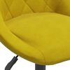 vidaXL Bar Stool Mustard Yellow Velvet