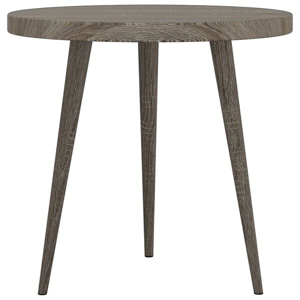 vidaXL 3 Piece Side Table Set Grey MDF and Iron
