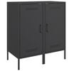 vidaXL Sideboards 2 pcs Black 36x39x79 cm Steel
