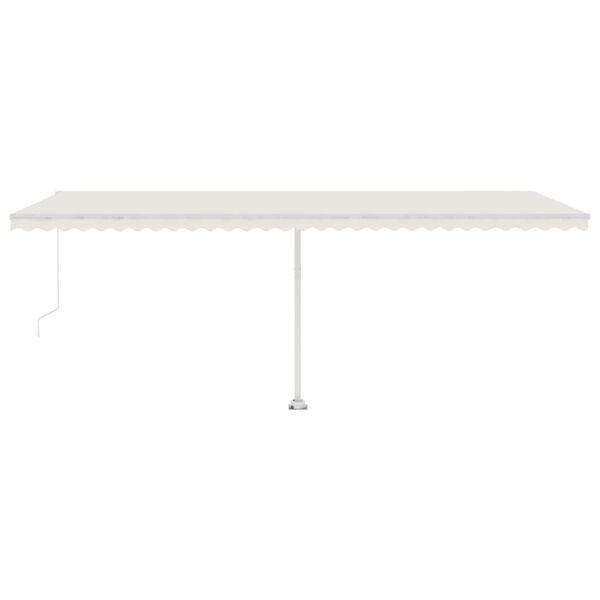 vidaXL Freestanding Manual Retractable Awning 600x350 cm Cream
