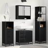 vidaXL Bathroom Furniture Set 4 pcs Black Oak Engineered Wood