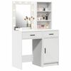 vidaXL Dressing Table Set with Drawer 2 pcs White Engineered Wood