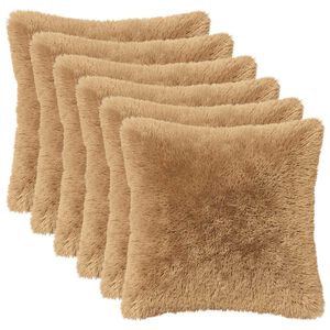 vidaXL Cushion with Pillow HEERLEN 12 pcs Taupe PV Fleece