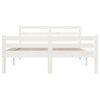 vidaXL Bed Frame without Mattress White Solid Wood 140x200 cm