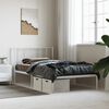 vidaXL Metal Bed Frame without Mattress with Headboard White 80x200cm