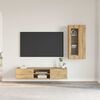 vidaXL TV Cabinet Set with Drawer FLORIN Artisan Oak Engineered Wood