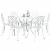 vidaXL Garden Dining Set 7 pcs White Aluminium