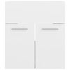 vidaXL Sink Cabinet High Gloss White 41x38.5x46 cm Engineered Wood