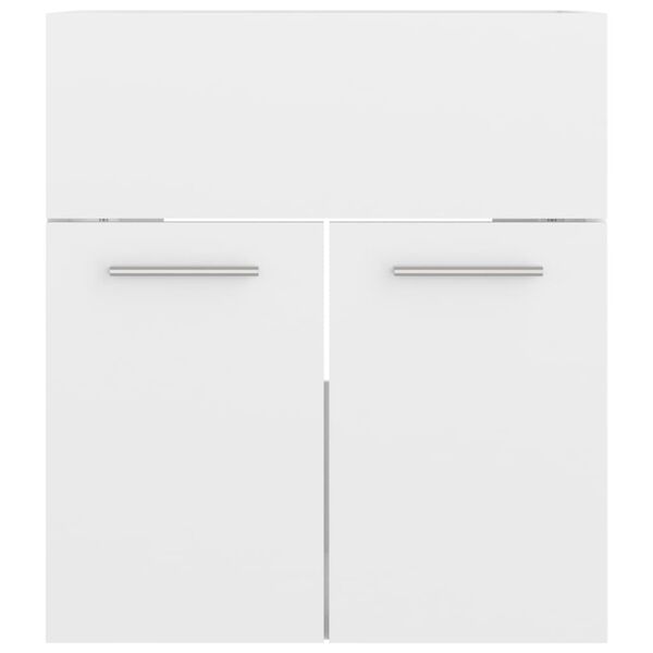 vidaXL Sink Cabinet High Gloss White 41x38.5x46 cm Engineered Wood