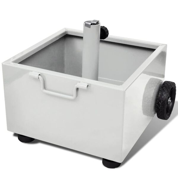 vidaXL Outdoor Umbrella Stand Plant Pot White