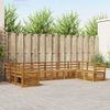 vidaXL Sofa Sets 10 pcs Natural Solid Acacia Wood