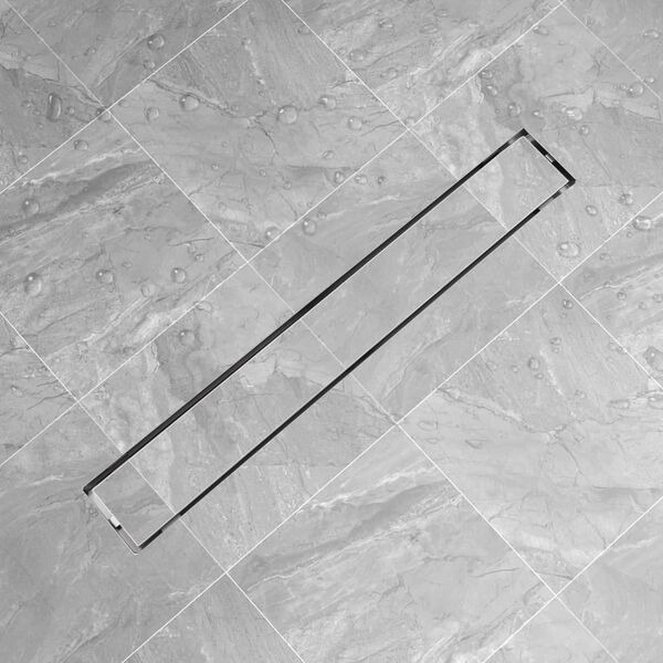 vidaXL Linear Shower Drain 830x140 mm Stainless Steel