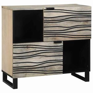 vidaXL Sideboard White 80 x 33 x 75 cm Solid mango wood