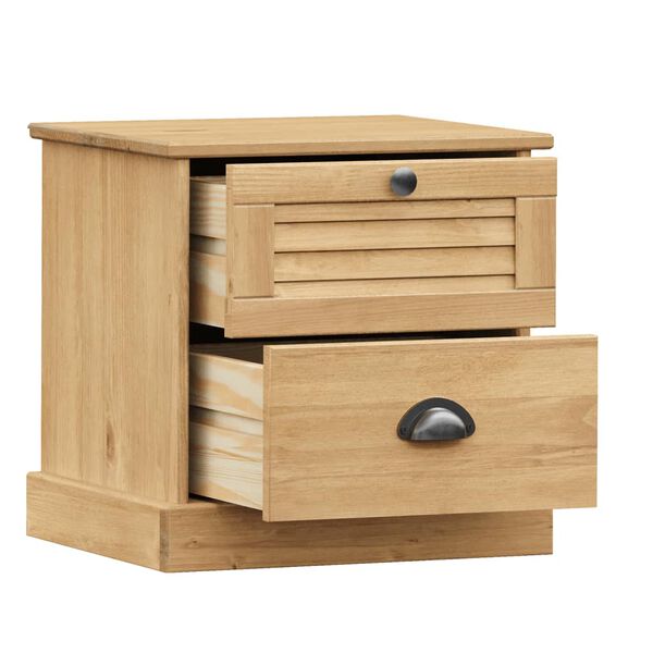 vidaXL Bedside Cabinet VIGO 42x35x42 cm Solid Wood Pine