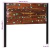 vidaXL Headboard 120 cm Solid Wood Reclaimed and Iron