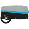 vidaXL Bike Trailer Black and Blue 45 kg Iron