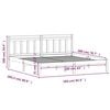 vidaXL Bed Frame without Mattress Solid Wood 160x200 cm (810027+814104)