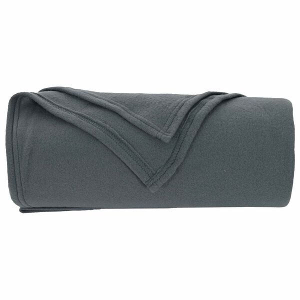 vidaXL Throw Blanket Dark Grey 240 x 220 cm Fleece