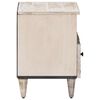 vidaXL Bed cabinet with Drawer White 40 x 33 x 46 cm Solid Mango Wood