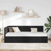 vidaXL Corner Bed Frame with Headboard Black 90 cm x 200 cm Velvet