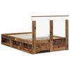 vidaXL Bed Frame with Headboard Old Wood 120 x 200 cm Solid Pine Wood