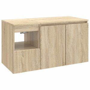 vidaXL Bathroom Cabinet Set 2 pcs Sonoma Oak 92.5 x 44.5 x 50 cm