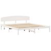 vidaXL Bed Frame with Headboard White 180 x 200 cm Solid Pine Wood