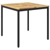vidaXL Garden Dinner Table White and Black 80 x 80.5 x 75 cm