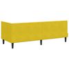 vidaXL Corner Bed Frame with Headboard Yellow 80 cm x 200 cm Velvet