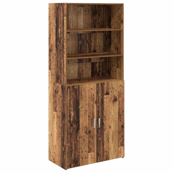 vidaXL Highboard Old Wood 80 x 42.5 x 185 cm Engineered Wood