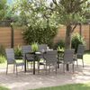 vidaXL Garden Dining Set 7 pcs Grey Powder-Coated Steel