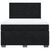 vidaXL Box Spring Bed with Mattress Black 140x190 cm Velvet