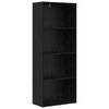 vidaXL Freestanding Bookshelf Black Oak 60 x 30 x 151.5 cm