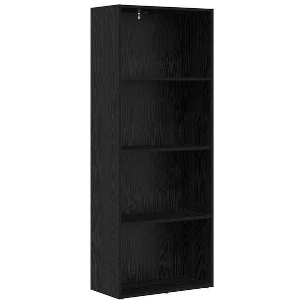 vidaXL Freestanding Bookshelf Black Oak 60 x 30 x 151.5 cm