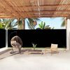 vidaXL Retractable Side Awning Black 200x1000 cm