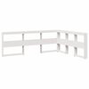 vidaXL Bookcase Headboard L-Shaped White 135 cm Solid Wood Pine