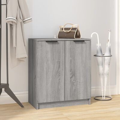 vidaXL Shoe Cabinet Grey Sonoma 59x35x70 cm Engineered Wood