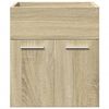 vidaXL 3 Piece Bathroom Furniture Set Sonoma Oak Engineered Wood