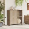 vidaXL Storage Cabinet with Shelf Beige 100 x 36 x 102 cm Rattan