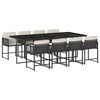 vidaXL Garden Dining Set | Black, Cream white