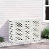 vidaXL Air Conditioner Cover White 110 x 50 x 80 cm Steel