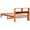 vidaXL Bookcase Bed without Mattress Wax Brown 75x190 cm Small Single Solid Wood Pine