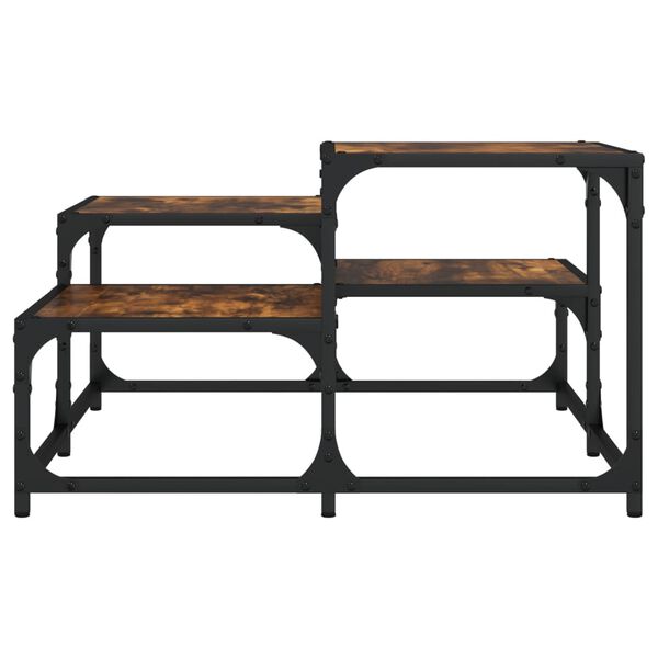 vidaXL Coffee Table Smoked Oak 68x68x40 cm Engineered Wood