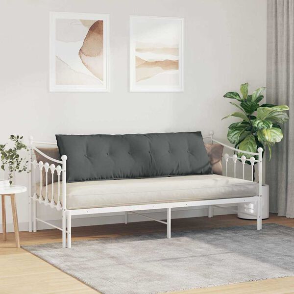 vidaXL Back Pillow Dark Grey 160 x 19 x 50 cm Fabric